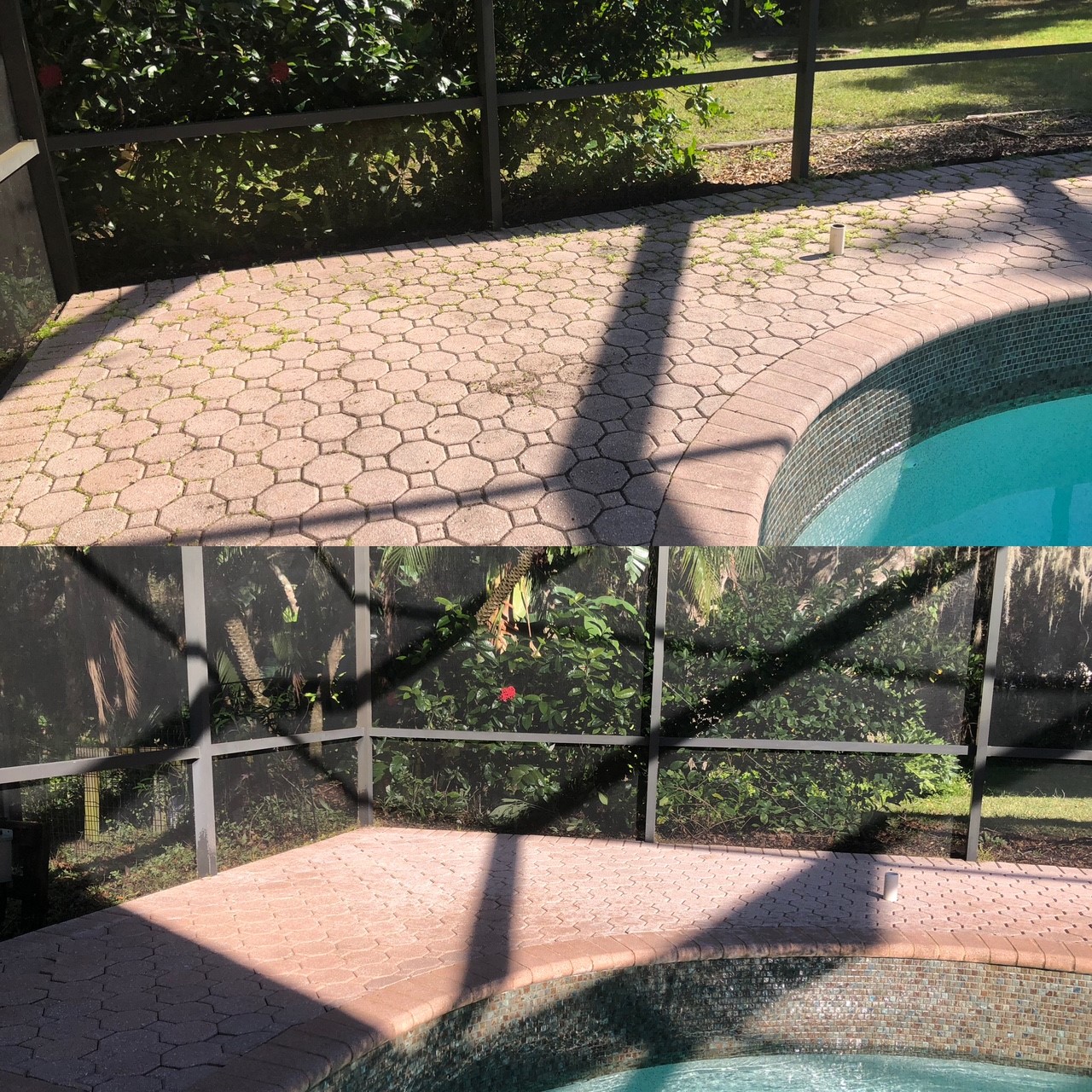 Pool Deck Before and After
